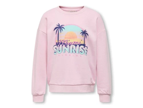Kids ONLY sweatshirt roseate spoonbill med solopgang print